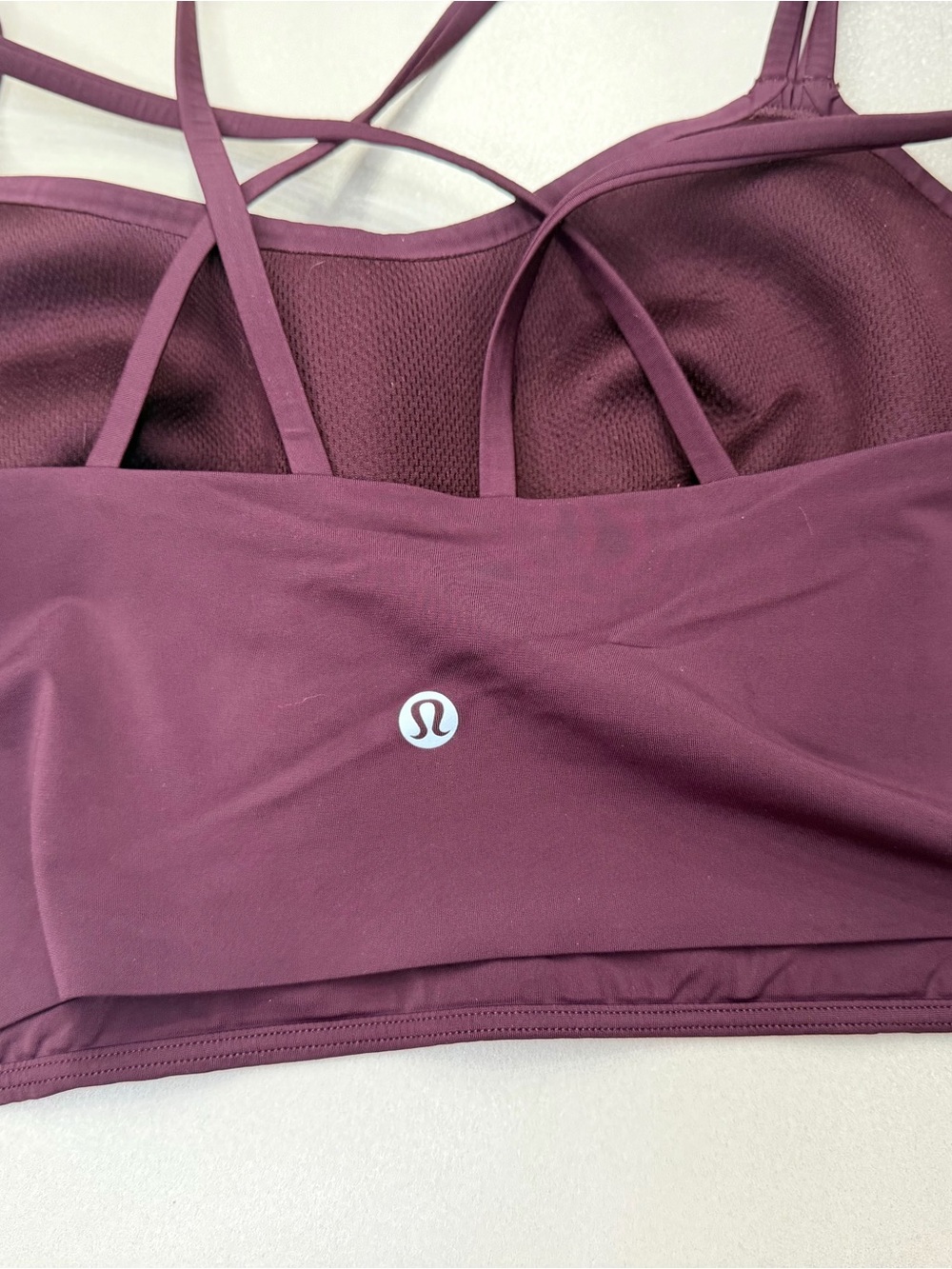 lululemon athletica Strappy Sports Bra — Plum size 12
